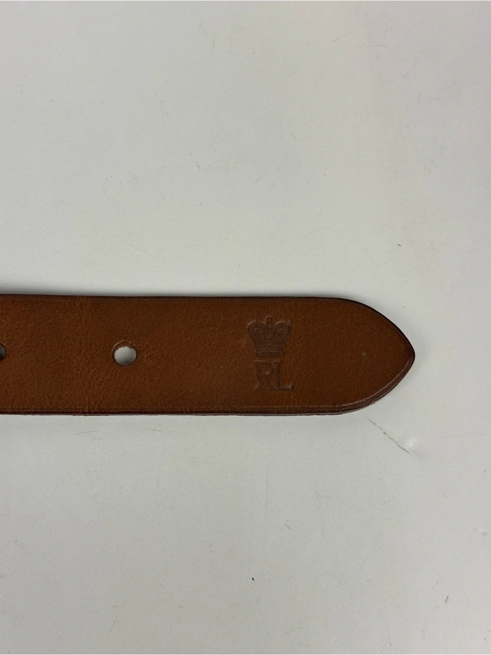Polo by Ralph Lauren Navy Plaid Canvas Belt with Tan Trim